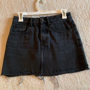 ZARA black jean mini skirt